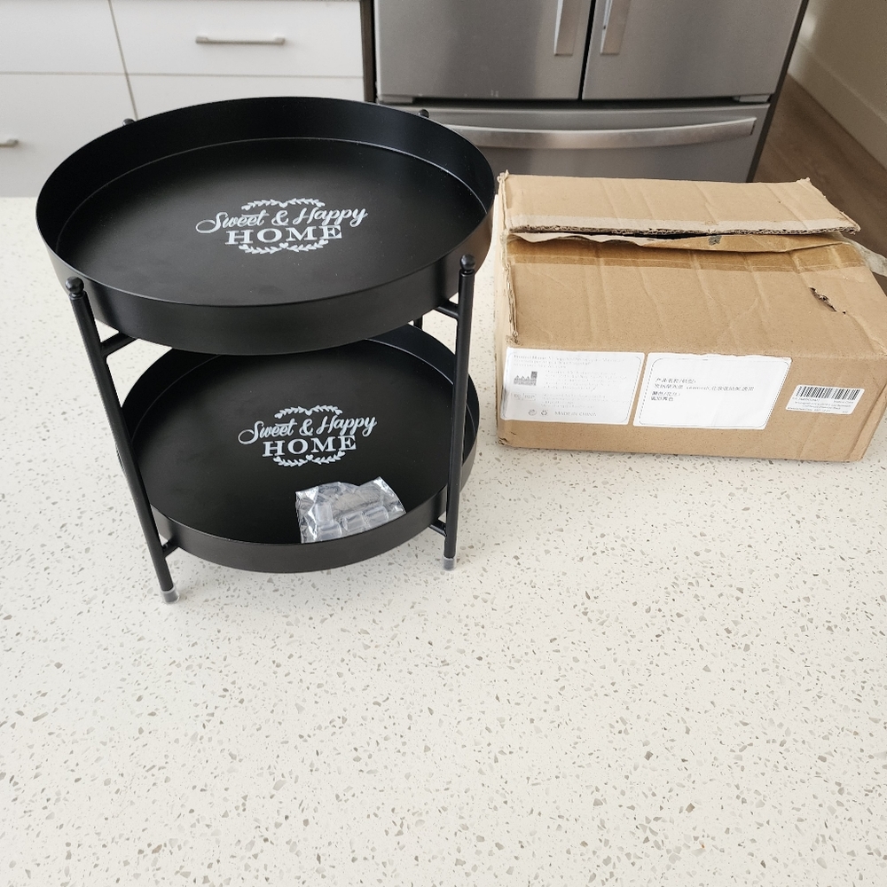 2 Tier Bathroom Countertop Organizer Black Metal
